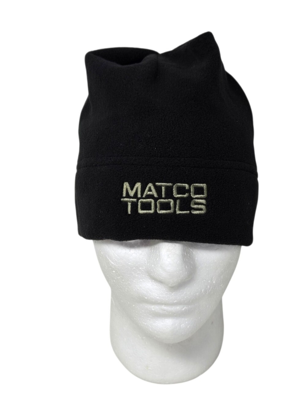 Matco Tools Beanie Mens Fleece Black Embroidered Spell Out